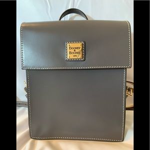 Dooney & Bourke Grey Structured Leather Backpack